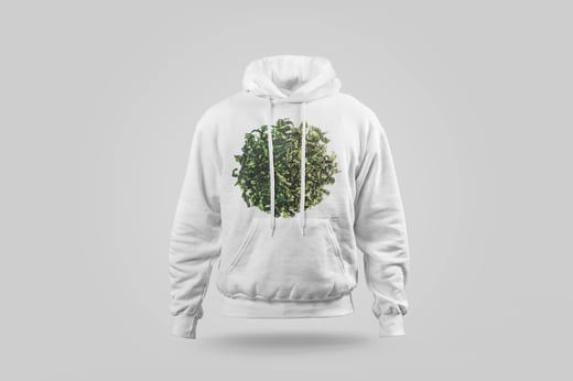 Hoodie — Floral Tie Guan Yin